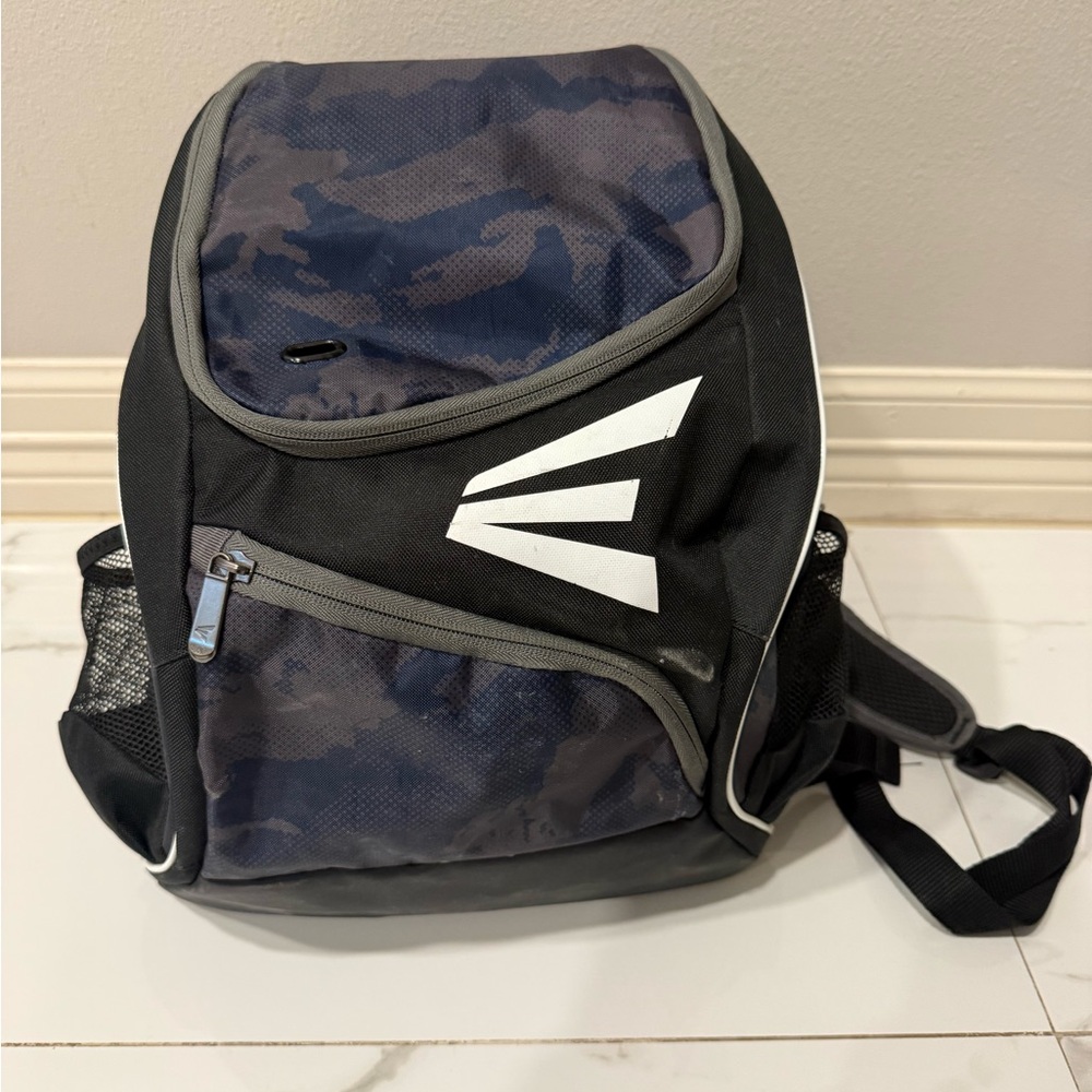 Kids Navy Black and Gray Camo print Tball Backpack